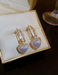 Fashion Love Pearl Alloy Diamond Heart Earrings