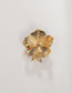 Fashion Gold Bronze Zirconium Pearl Camellia Brooch