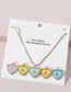 Fashion 3# Alloy Drip Oil Love Necklace Set