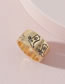 Fashion Gold Alloy Boots Engraved Ring