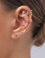 Fashion Gold Alloy Geometric Cutout Earrings Set
