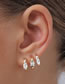 Fashion Gold Alloy Geometric Diamond Earrings Set