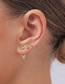 Fashion Gold Alloy Geometric Beanie Stud Earrings Set