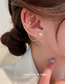 Fashion Gold Alloy Set Zirconium Pearl Butterfly One Piece Stud Earrings