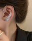 Fashion Silver - Right Ear Copper Inlaid Zirconium Wing Earrings