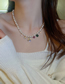 Fashion Gold Geometric Pearl Beaded Diamond Smiley Heart Necklace