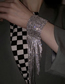Fashion Silver Needle Alloy Diamond Geometric Fringe Bracelet