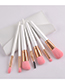 Fashion Pink Set Of 7 Platinum High-end Leather Bag Makeup Brushes