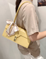 Fashion Yellow Pu Scarf Lock Flap Shoulder Bag