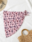 Fashion Pink Polyester Print Knotted Swimsuit Overskirt