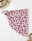 Fashion Pink Polyester Print Knotted Swimsuit Overskirt