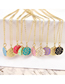 Fashion Yellow Copper Drip Oil Snake Round Necklace