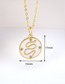 Fashion Yellow Copper Drip Oil Snake Round Necklace
