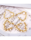 Fashion 5# Bronze Pearl Geometric Stud Earrings