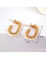 Fashion Gold Copper Wire C-shaped Earrings