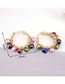 Fashion Color Copper Wire Jelly Round Earrings