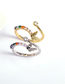 Fashion Silver Brass Gold Plated Diamond Butterfly Open Ring