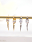 Fashion Silver Copper Gold Plated Zirconium Geometric Stud Earrings