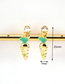 Fashion Golden Radish Brass Diamond Radish Stud Earrings