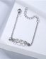 Fashion Silver Titanium Steel Glossy Heart Bracelet
