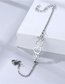 Fashion Silver Titanium Steel Glossy Heart Bracelet