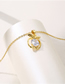 Fashion Gold Stainless Steel Zirconium Apple Necklace