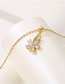 Fashion Gold Stainless Steel Flower Necklace