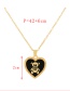 Fashion Black Alloy Drip Oil Love Bear Pendant Necklace