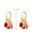 Fashion White Brass-set Zircon Triple-layer Drop Earrings