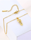 Fashion Gold Titanium Diamond Bear Necklace