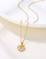 Fashion Gold Stainless Steel Zirconium Bow Tie Geometric Necklace