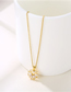 Fashion Gold Stainless Steel Zirconium Bow Tie Geometric Necklace