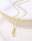 Fashion Gold Titanium Steel Set With Zirconium Serpentine Necklace