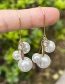 Fashion White Alloy Diamond Pearl Tassel Drop Earrings