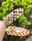 Fashion Color Alloy Resin Houndstooth Hair Clip