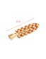 Fashion Color Alloy Resin Houndstooth Hair Clip