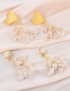 Fashion Gold-2 Alloy Pearl Tassel Drop Earrings