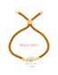 Fashion Gold-2 Bronze Zirconium Oil Drop Eye Bracelet