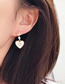 Fashion Gold Bronze Zirconium Geometric Heart Crown Stud Earrings