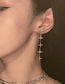 Fashion White K Copper Diamond Starburst Asymmetric Stud Earrings