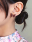 Fashion White Copper Diamond Crystal Butterfly Stud Earrings