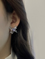 Fashion Silver Metal Diamond Irregular Stud Earrings