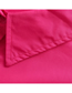 Fashion Rose Red Woven Button-down Lapel Shirt