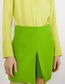Fashion Green High-waisted Pleated Culottes