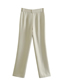 Fashion Off White Straight-leg Micro-pleated Trousers