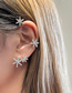Fashion Left Ear Alloy Diamond Snowflake Earrings