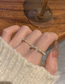 Fashion Gold-style One Bronze Zirconium Geometric Ring