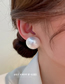 Fashion Circle Geometric Pearl Round Stud Earrings