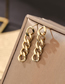 Fashion Gold Titanium Steel Thick Chain Earrings