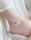 Fashion Gold Alloy Geometric Heart Anklet
